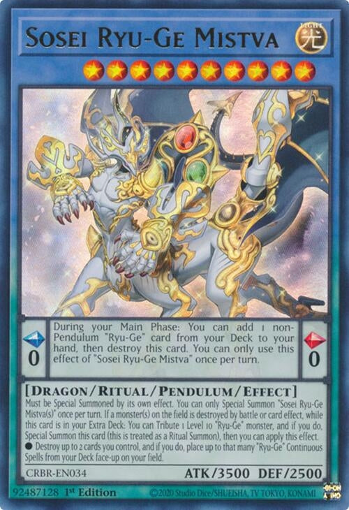 Image for Sosei Ryu-Ge Mistva (CRBR-EN034) (CRBR) - YuGiOh