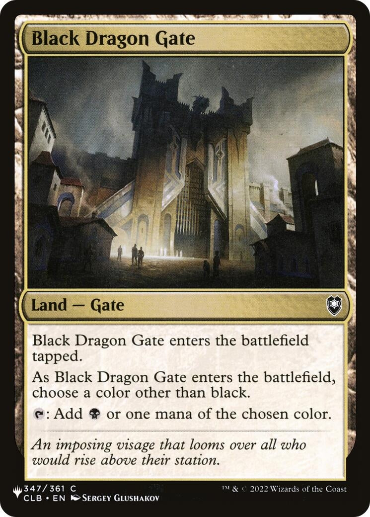 Image for Black Dragon Gate (347/361) (The List Reprints) - Magic: The Gathering