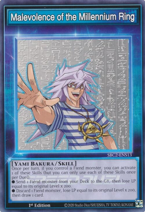 Image for Malevolence of the Millennium Ring (SBC2-ENS13) (SBC2) - YuGiOh