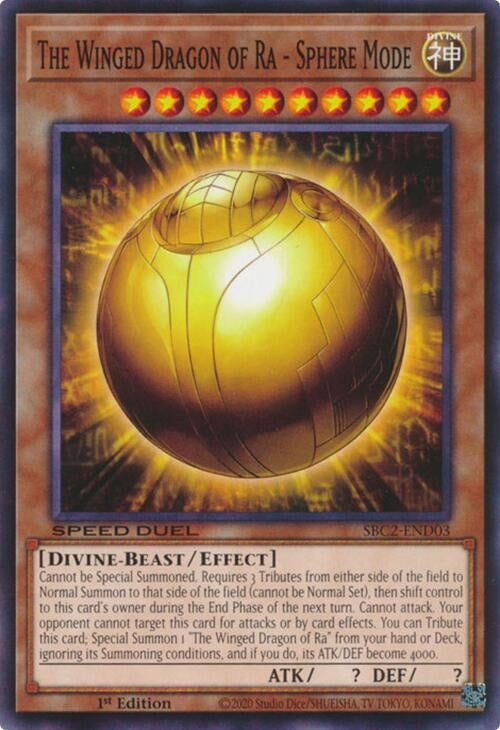 Image for The Winged Dragon of Ra - Sphere Mode (SBC2-END03) (SBC2) - YuGiOh