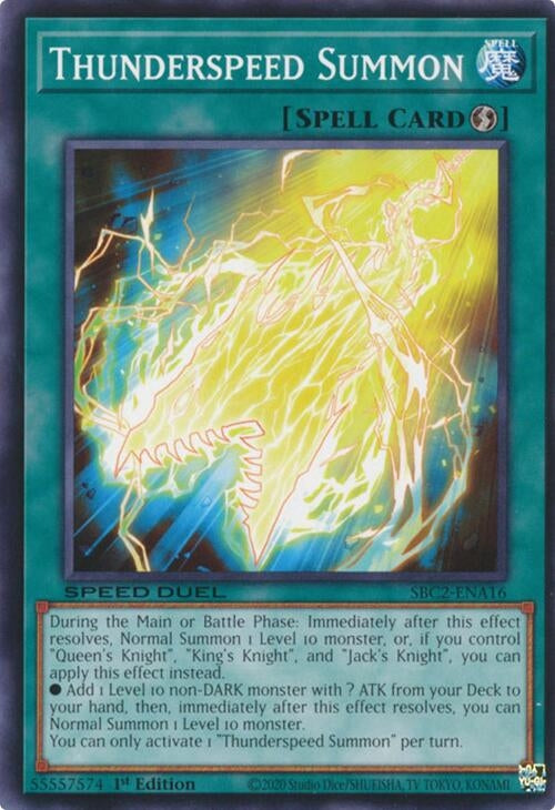 Image for Thunderspeed Summon (SBC2-ENA16) (SBC2) - YuGiOh