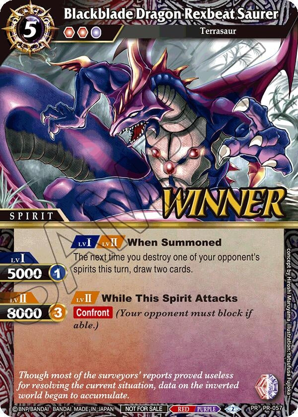 Image for Blackblade Dragon Rexbeat Saurer (Store Tournament & Sealed Deck Pack Vol.2 -Winner-) (PR-057) (Launch & Event Promos) - Battle Spirits Saga