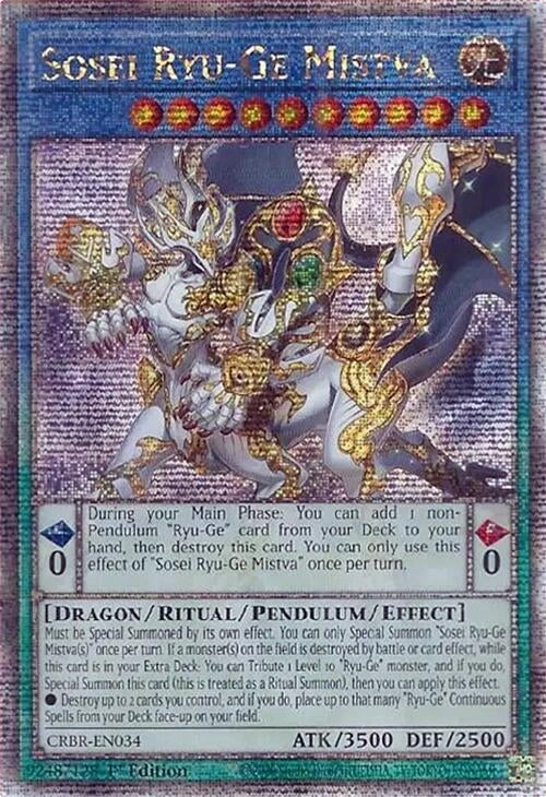 Image for Sosei Ryu-Ge Mistva (Quarter Century Secret Rare) (CRBR-EN034) (CRBR) - YuGiOh