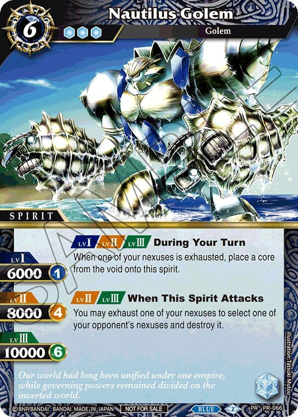 Image for Nautilus Golem (Store Tournament & Sealed Deck Pack Vol.2) (PR-066) (Launch & Event Promos) - Battle Spirits Saga