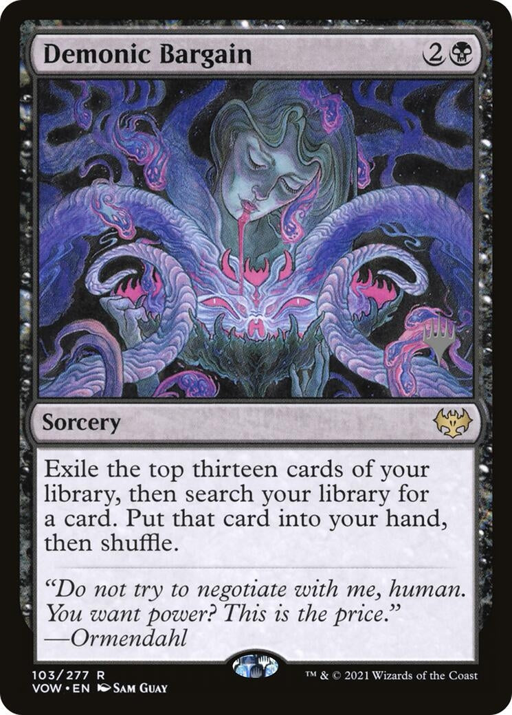 Image for Demonic Bargain (103) (Duskmourn: House of Horror) - Magic: The Gathering