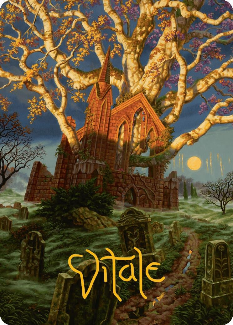 Image for Abundant Growth Art Card (Gold-Stamped Signature) (13) (Innistrad Remastered) - Magic: The Gathering