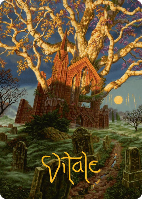 Image for Abundant Growth Art Card (Gold-Stamped Signature) (13) (Innistrad Remastered) - Magic: The Gathering