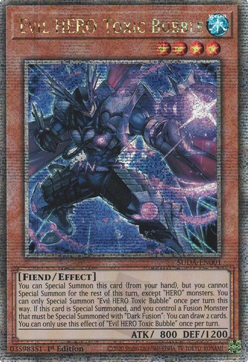 Image for Evil HERO Toxic Bubble (Quarter Century Secret Rare) (SUDA-EN001) (SUDA) - YuGiOh