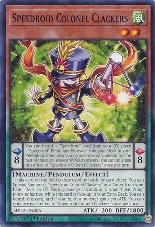 Image for Speedroid Colonel Clackers (SUDA-EN006) (SUDA) - YuGiOh