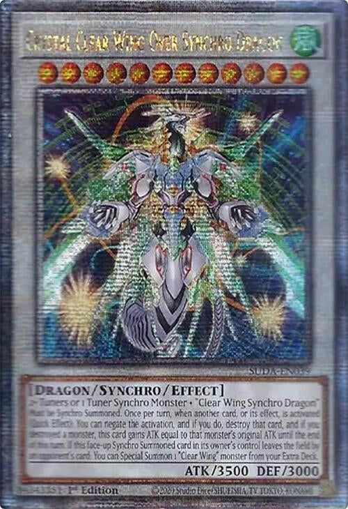 Image for Crystal Clear Wing Over Synchro Dragon (Quarter Century Secret Rare) (SUDA-EN039) (SUDA) - YuGiOh