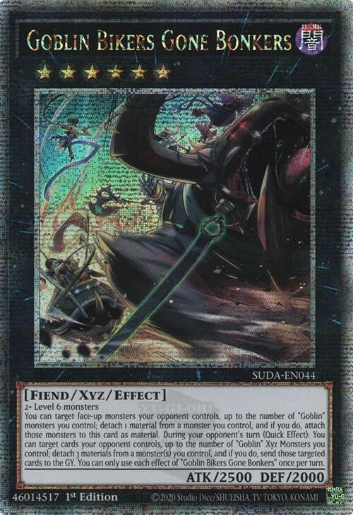 Image for Goblin Bikers Gone Bonkers (Quarter Century Secret Rare) (SUDA-EN044) (SUDA) - YuGiOh