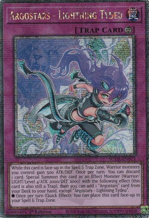 Argostars - Lightning Tydeu (Quarter Century Secret Rare) (SUDA-EN071) (SUDA)