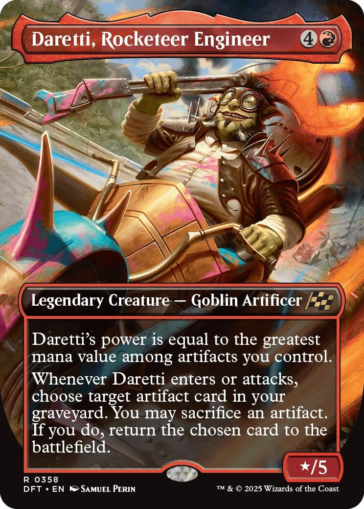 Image for Daretti, Rocketeer Engineer (Borderless) (358) (Aetherdrift) - Magic: The Gathering