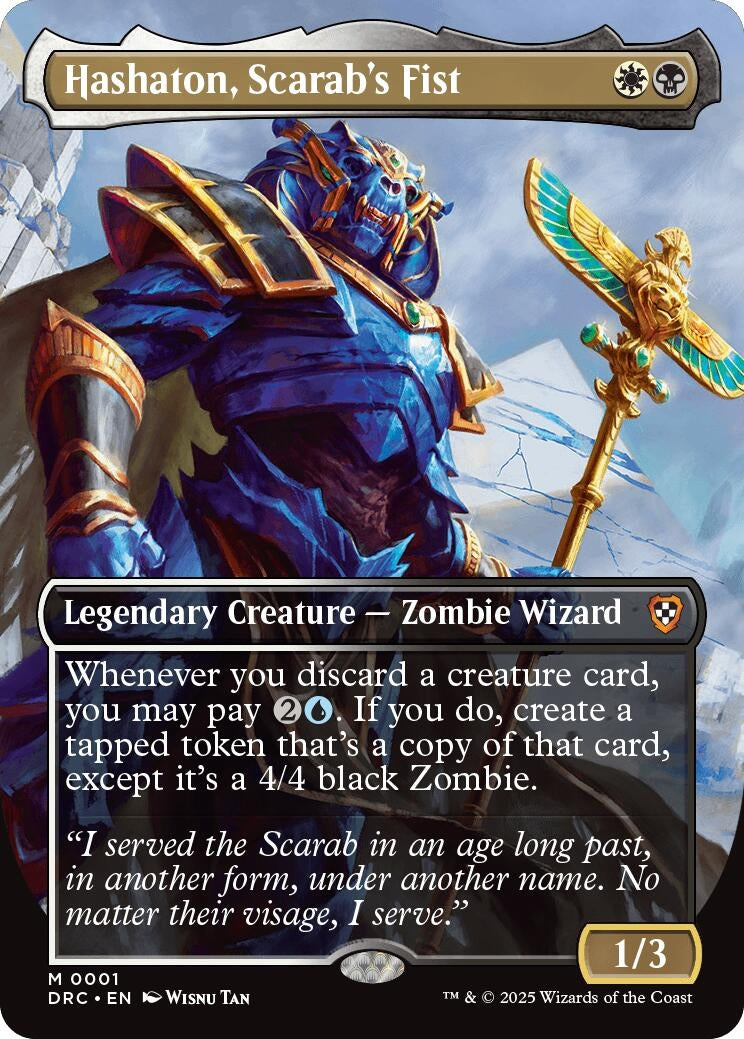 Image for Hashaton, Scarab's Fist (Borderless) (1) (Aetherdrift) - Magic: The Gathering