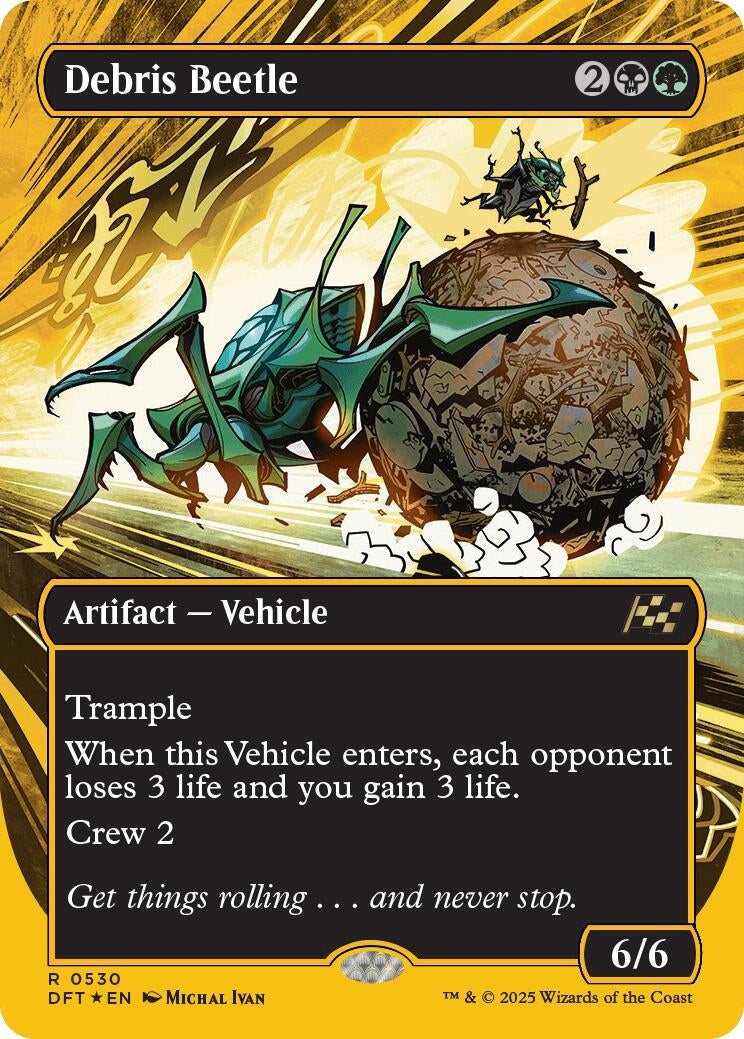 Image for Debris Beetle (Borderless) (First-Place Foil) (530) (Aetherdrift) - Magic: The Gathering
