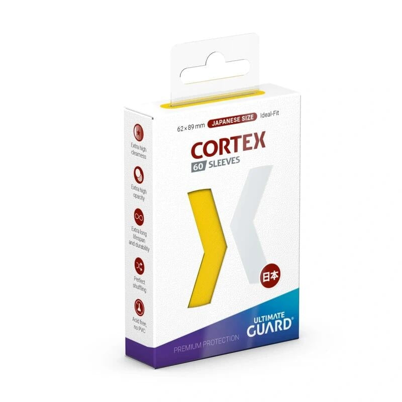 Image for Ultimate Guard Cortex Sleeves Japanese Size Glossy - Yellow (60-Pack) - Card Sleeves