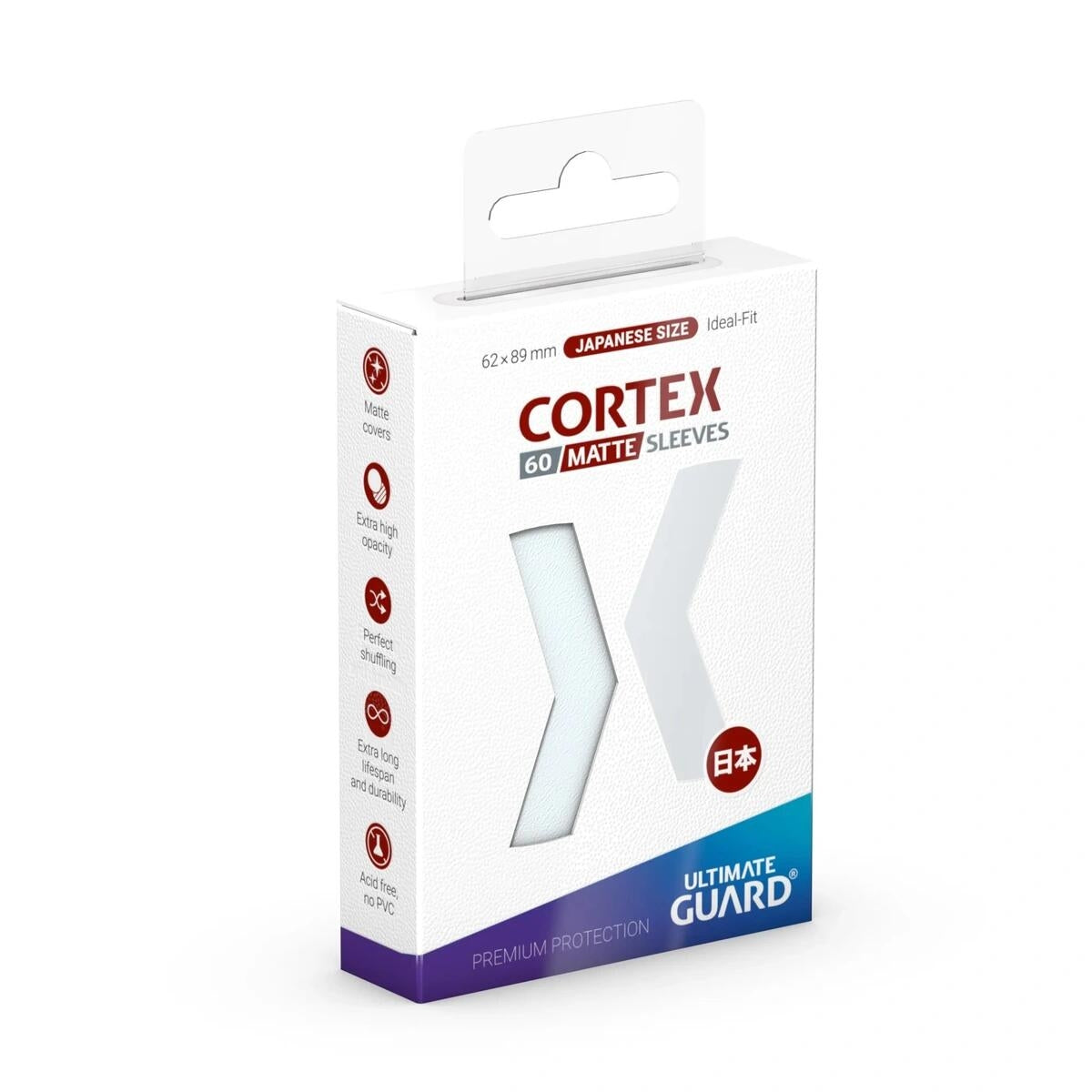Image for Ultimate Guard Cortex Sleeves Japanese Size Matte - Transparent (60-Pack) - Card Sleeves
