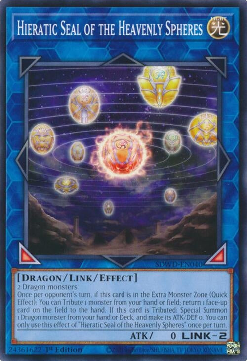 Image for Hieratic Seal of the Heavenly Spheres (SDWD-EN040) (SDWD) - YuGiOh