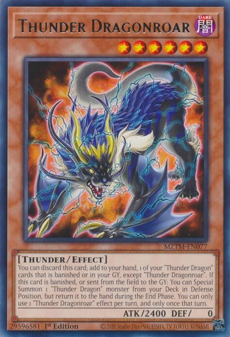 Image for Thunder Dragonroar (MZTM-EN077) (MZTM) - YuGiOh