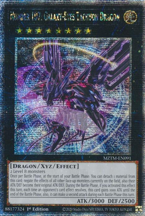 Image for Number 107: Galaxy-Eyes Tachyon Dragon (Quarter Century Secret Rare) (MZTM-EN091) (MZTM) - YuGiOh