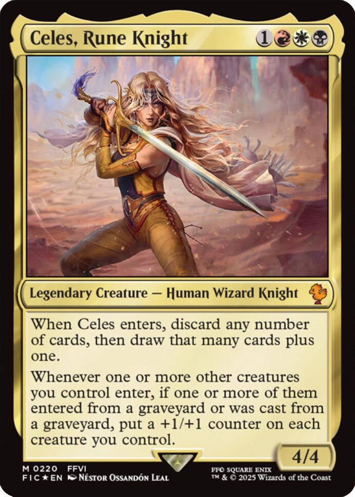 Image for Celes, Rune Knight (Surge Foil) (220) (FINAL FANTASY) - Magic: The Gathering