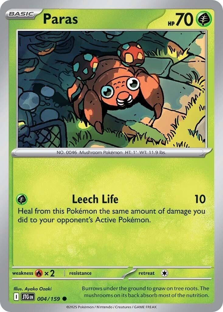 Image for Paras (004/159) (JTG) - Pokemon