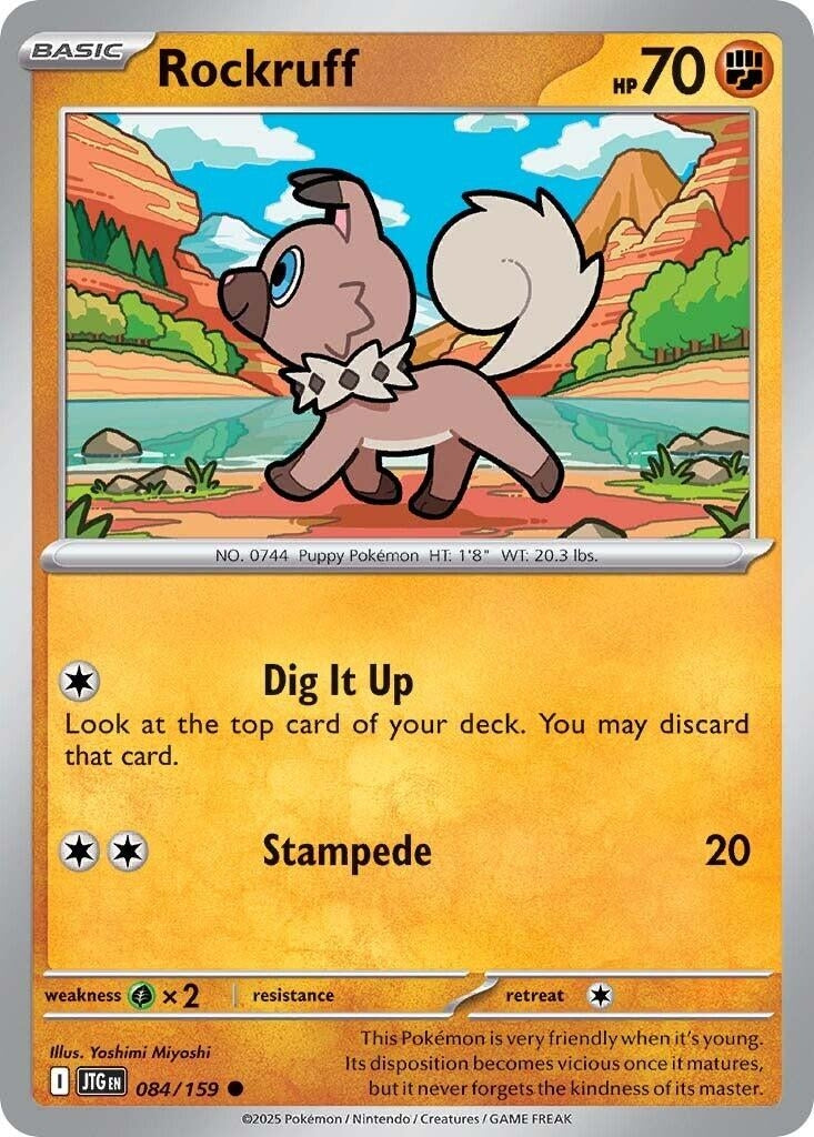 Image for Rockruff (084/159) (JTG) - Pokemon