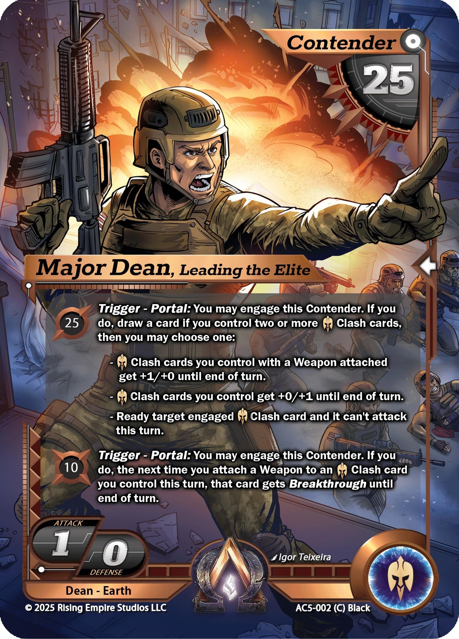Image for Major Dean, Leading the Elite (AC5-002) (Equilibrium) - Alpha Clash