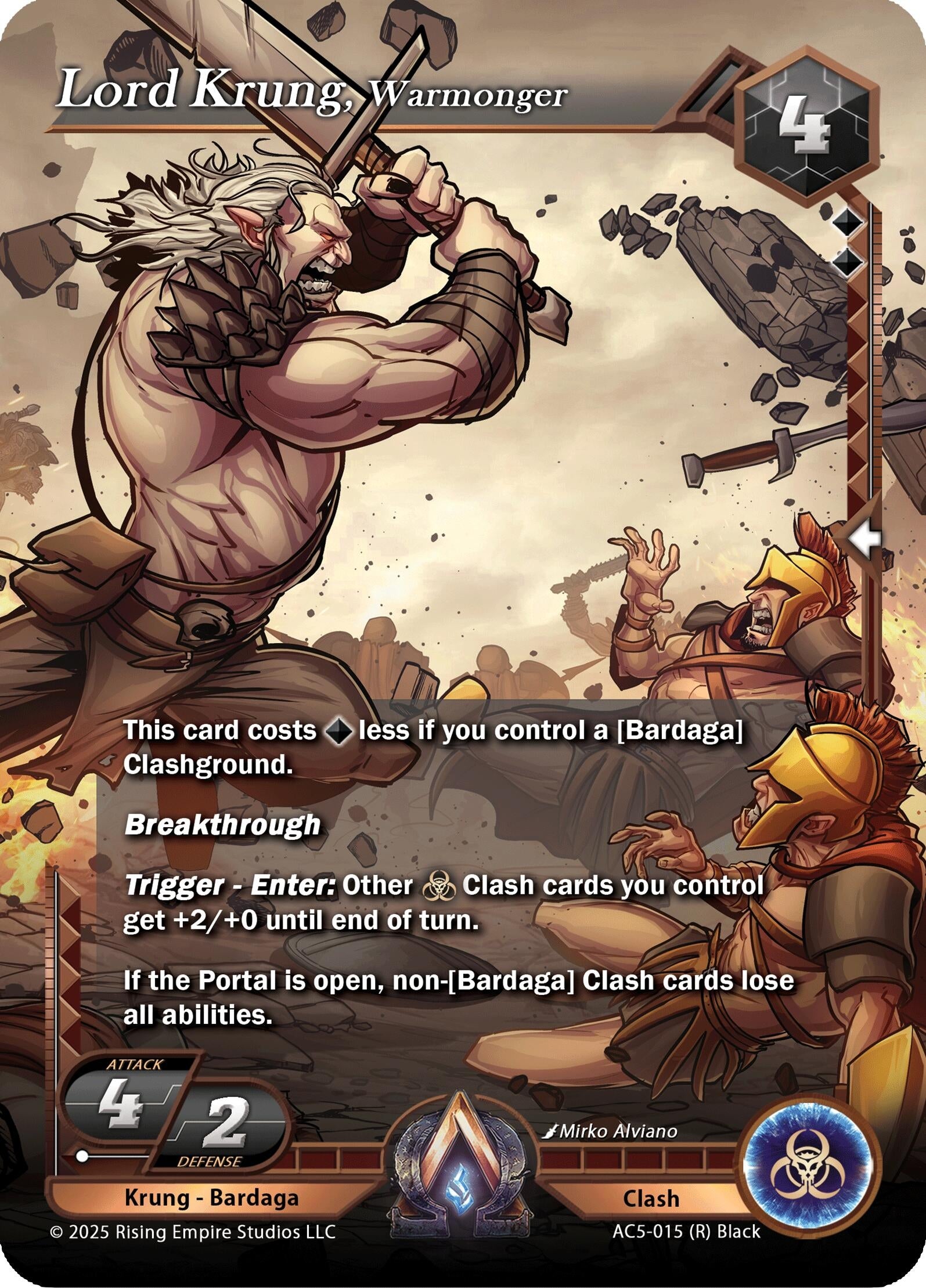 Image for Lord Krung, Warmonger (AC5-015) (Equilibrium) - Alpha Clash