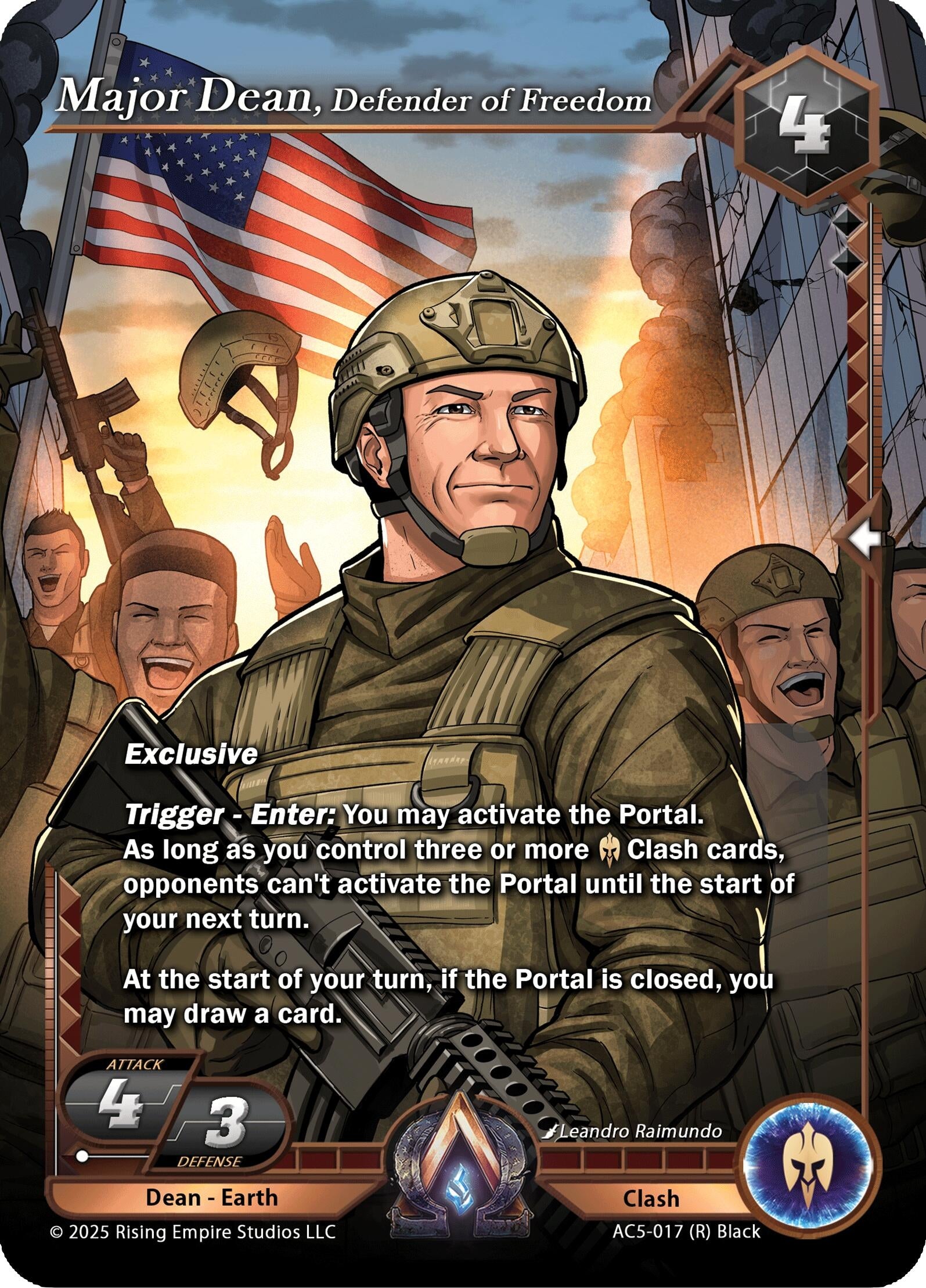 Image for Major Dean, Defender of Freedom (AC5-017) (Equilibrium) - Alpha Clash
