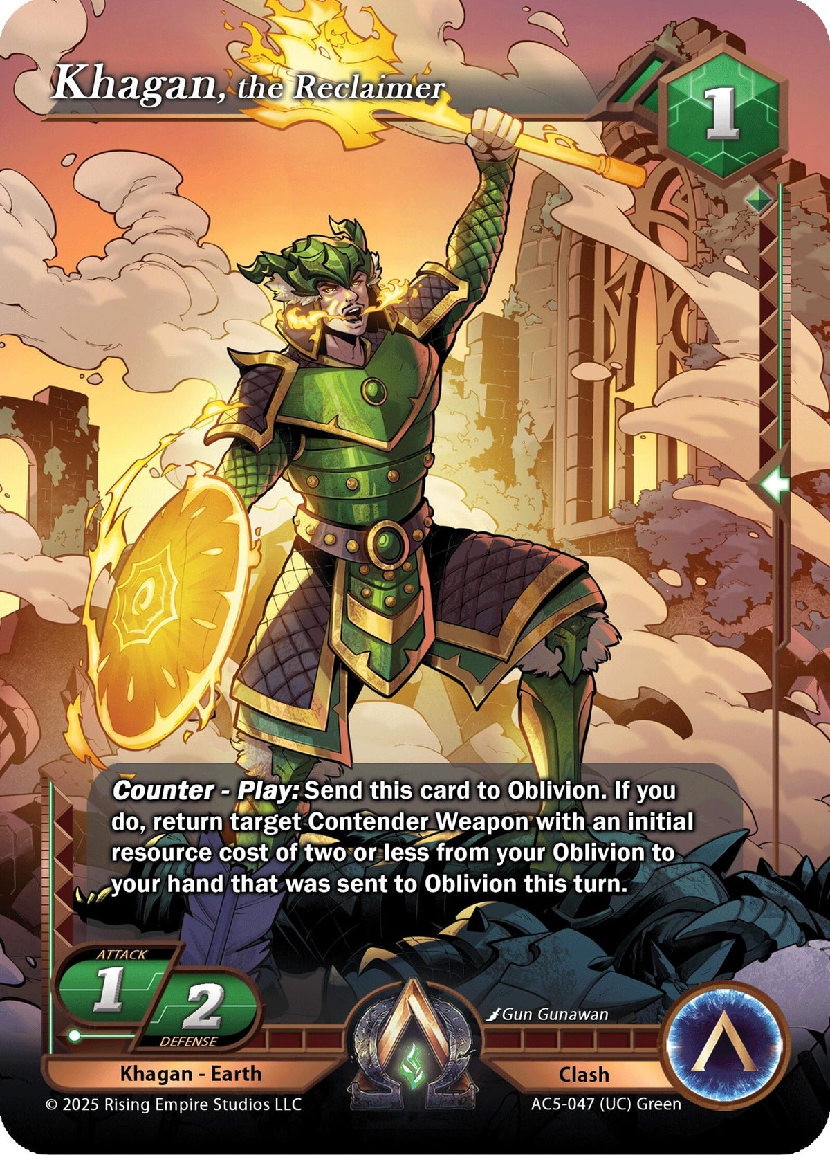 Image for Khagan, the Reclaimer (AC5-047) (Equilibrium) - Alpha Clash