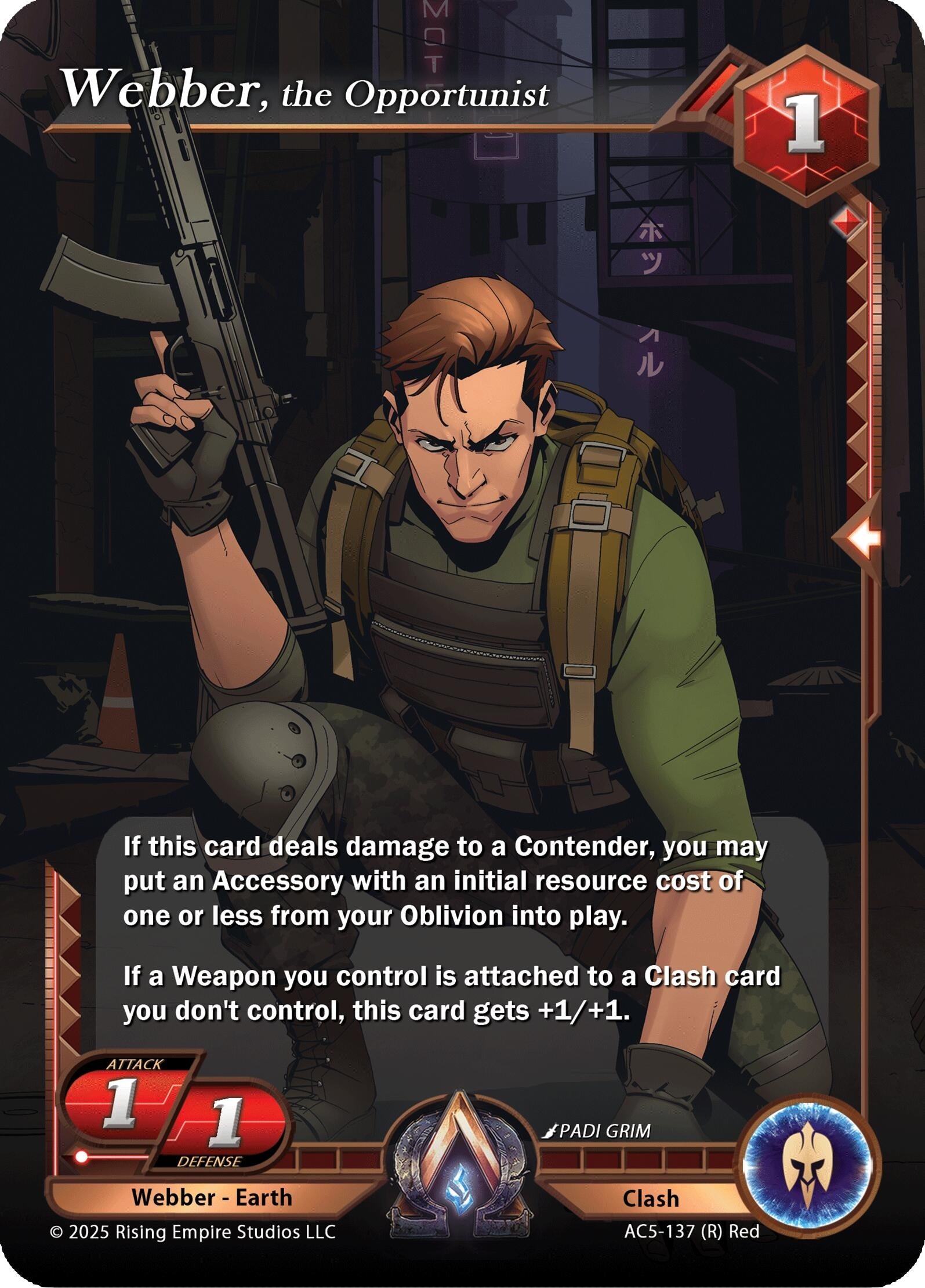 Image for Webber, the Opportunist (AC5-137) (Equilibrium) - Alpha Clash