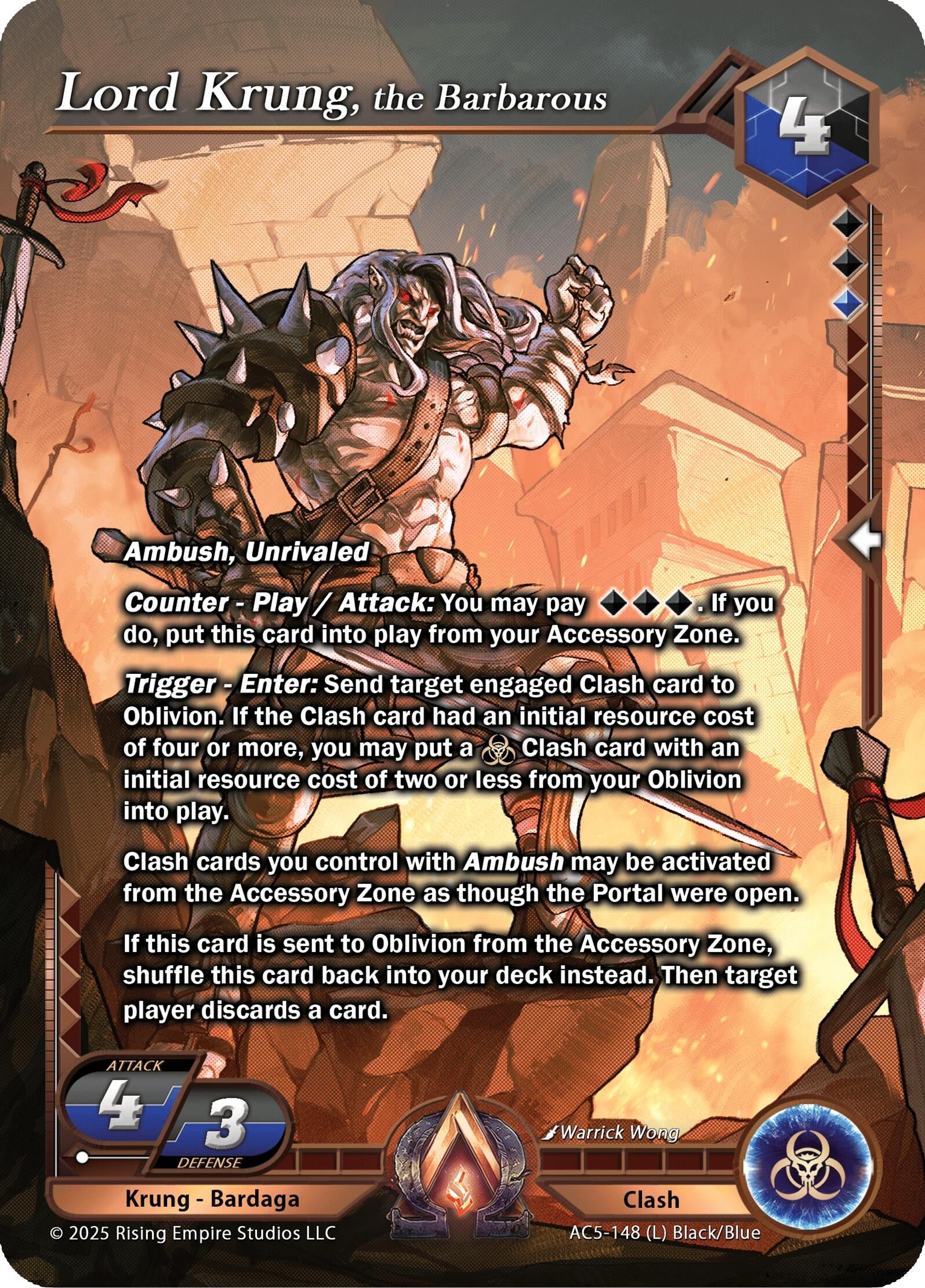 Image for Lord Krung, the Barbarous (AC5-148) (Equilibrium) - Alpha Clash