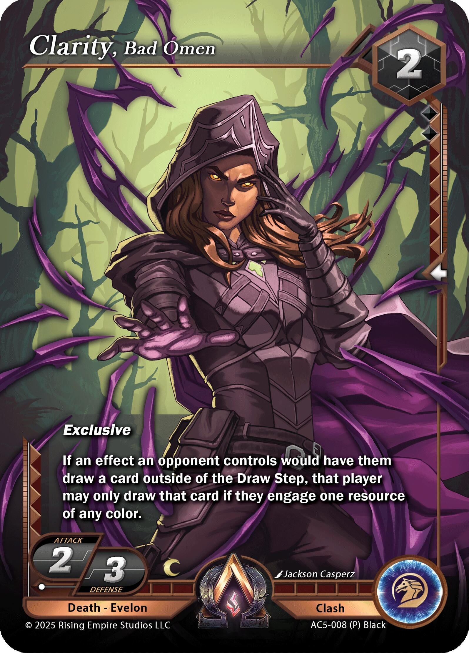 Image for Clarity, Bad Omen (Team Covenant Promo) (AC5-008) (Equilibrium) - Alpha Clash
