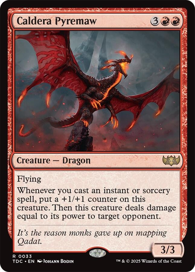 Image for Caldera Pyremaw (33) (Tarkir: Dragonstorm) - Magic: The Gathering