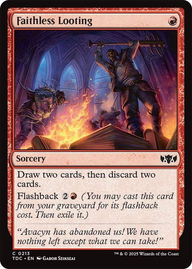 Image for Faithless Looting (213) (Tarkir: Dragonstorm) - Magic: The Gathering