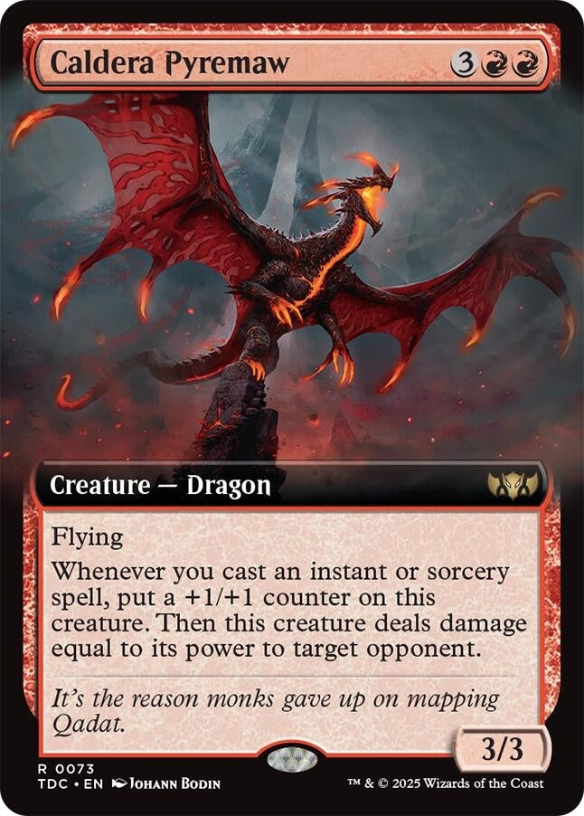 Image for Caldera Pyremaw (Extended Art) (73) (Tarkir: Dragonstorm) - Magic: The Gathering