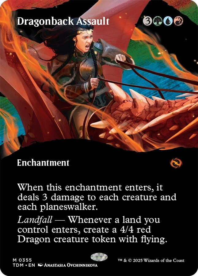 Image for Dragonback Assault (Borderless) (355) (Tarkir: Dragonstorm) - Magic: The Gathering