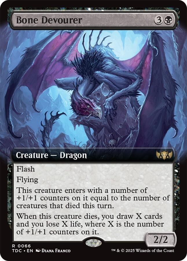 Image for Bone Devourer (Extended Art) (66) (Tarkir: Dragonstorm) - Magic: The Gathering