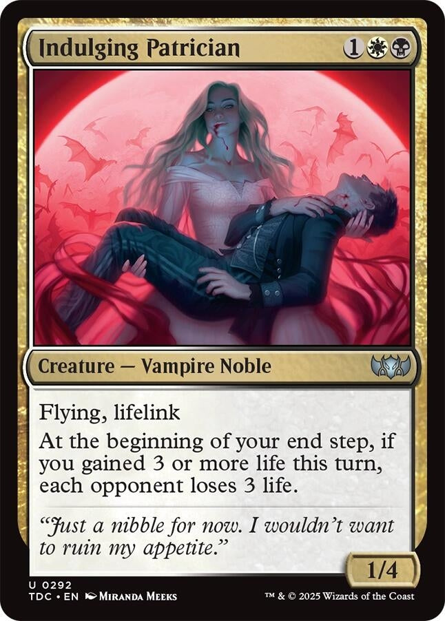 Image for Indulging Patrician (292) (Tarkir: Dragonstorm) - Magic: The Gathering