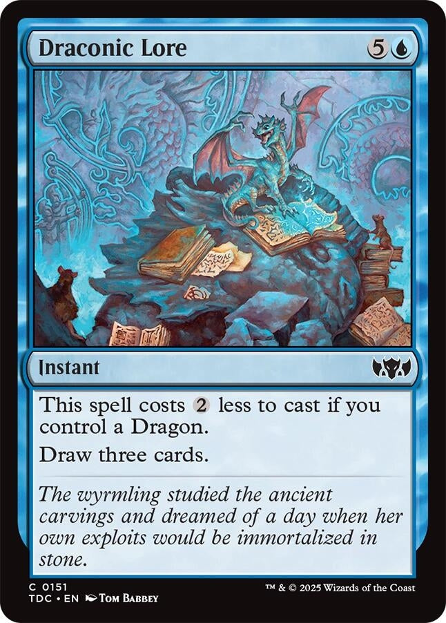 Image for Draconic Lore (151) (Tarkir: Dragonstorm) - Magic: The Gathering