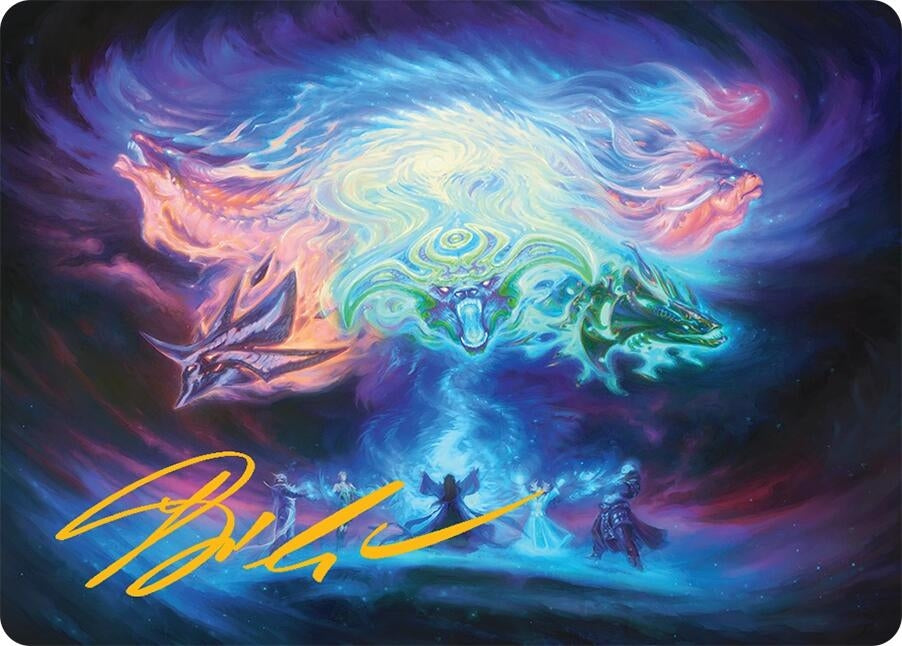 Image for Call the Spirit Dragons Art Card (21/54) (Gold-Stamped Signature) (21) (Tarkir: Dragonstorm) - Magic: The Gathering