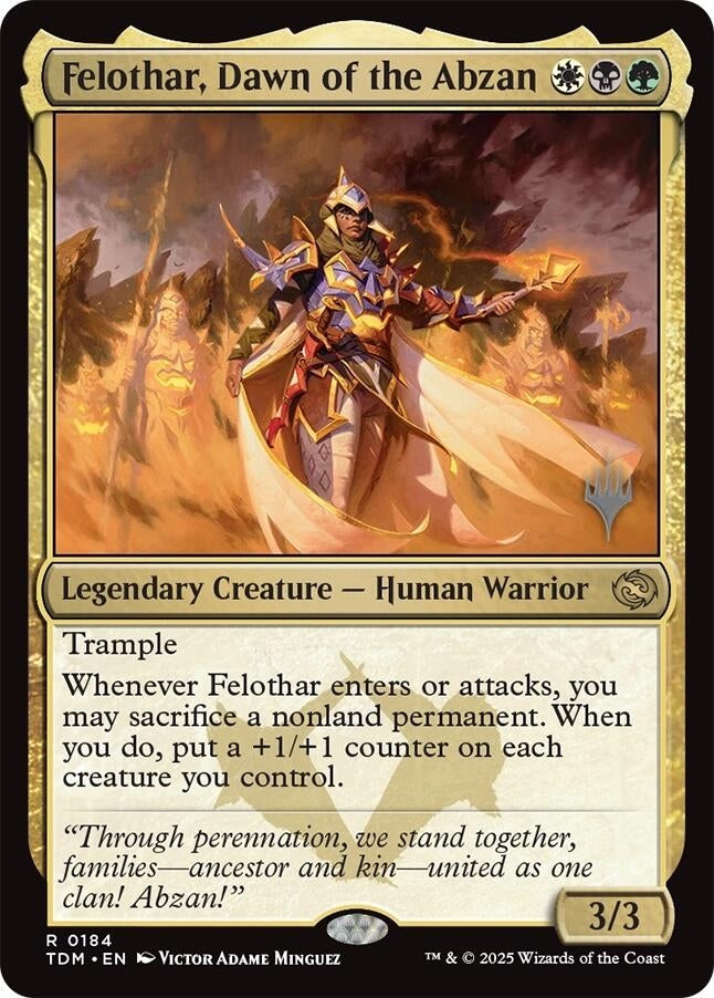 Image for Felothar, Dawn of the Abzan (184) (Tarkir: Dragonstorm) - Magic: The Gathering