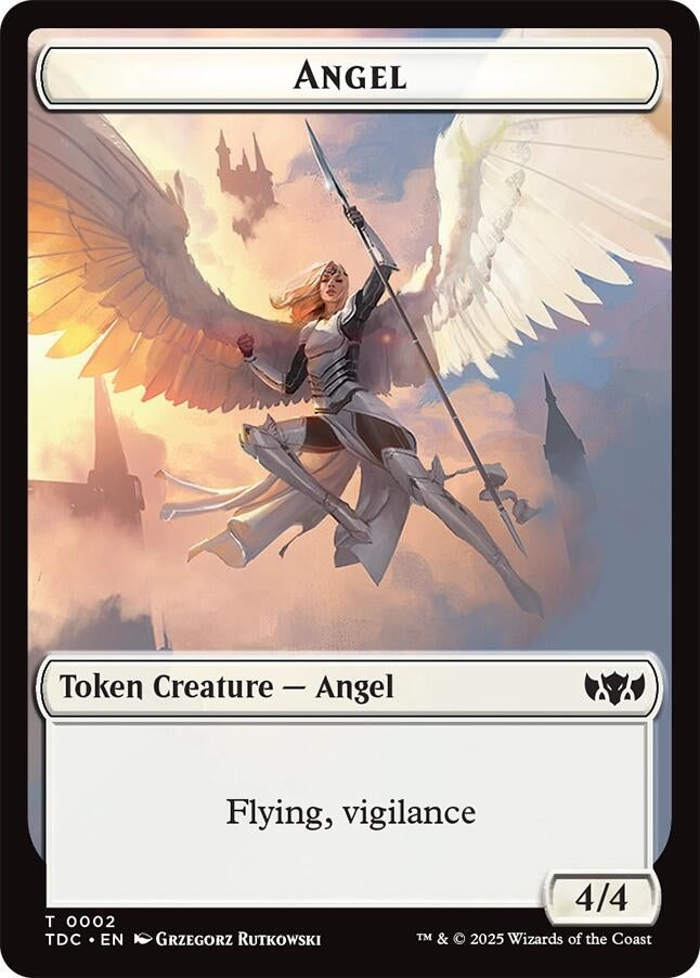 Image for Angel // Spirit  Double-Sided Token (2 // 6) (Tarkir: Dragonstorm) - Magic: The Gathering