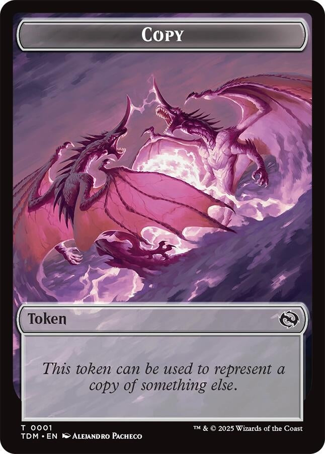 Image for Copy // Dragon (0014) Double-Sided Token (1 // 14) (Tarkir: Dragonstorm) - Magic: The Gathering