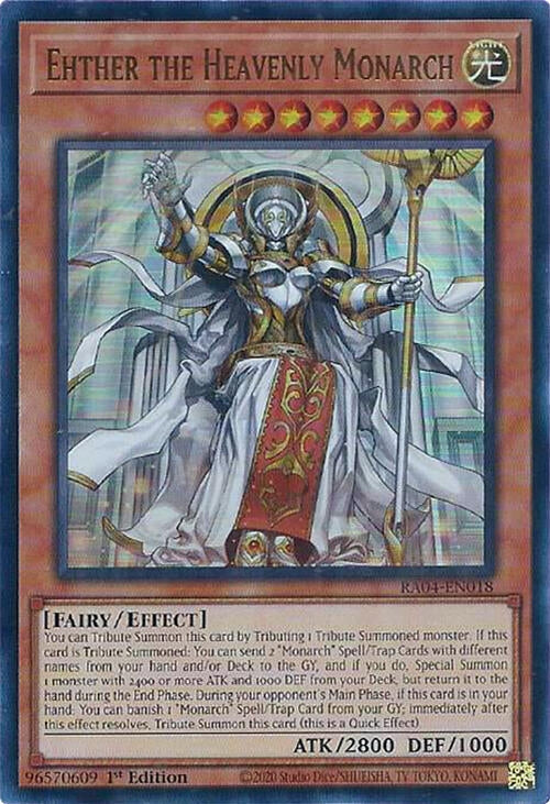 Image for Ehther the Heavenly Monarch (UR) (RA04-EN018) - YuGiOh