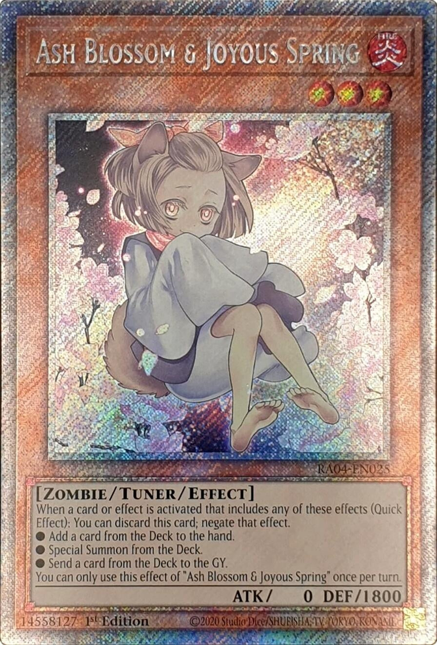 Ash Blossom & Joyous Spring (Alternate Art) (Platinum Secret Rare) (RA04-EN025)