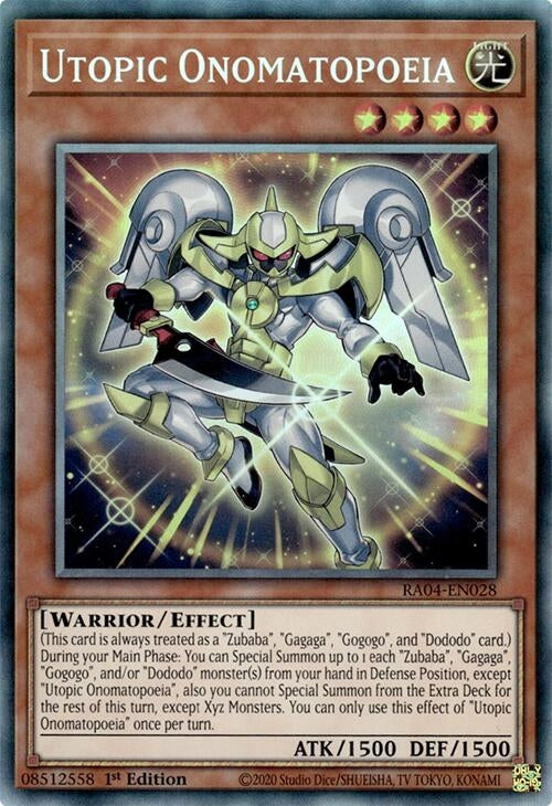 Image for Utopic Onomatopoeia (PCR) (RA04-EN028) - YuGiOh