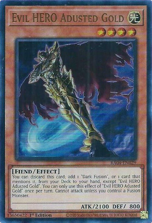 Image for Evil HERO Adusted Gold (UR) (RA04-EN029) - YuGiOh