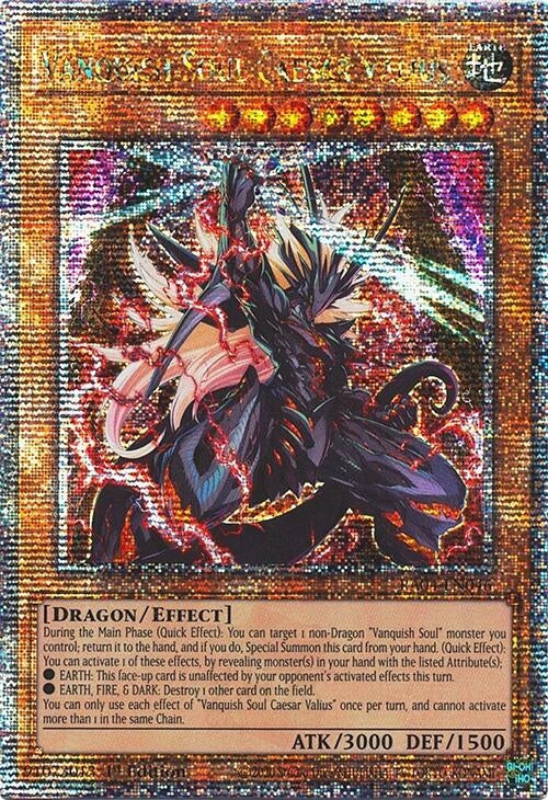 Image for Vanquish Soul Caesar Valius (Quarter Century Secret Rare) (RA04-EN046) - YuGiOh